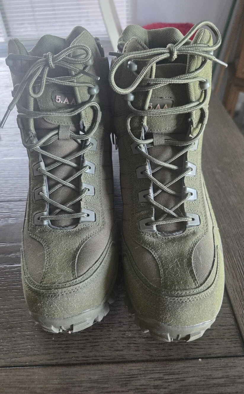 5.A.A Tactical Tactical Men's Olive Green Hiking Boots